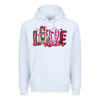White valentines day love horse Premium Hoodie - OliviaCreatesArt