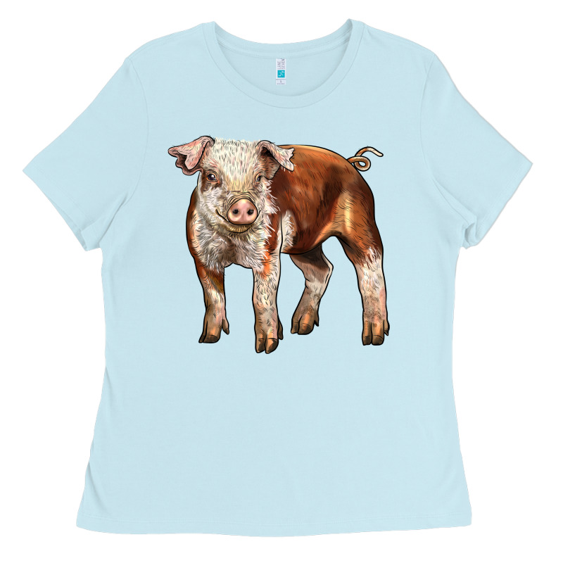 Baby Hereford Pig Ladies Tee by LillyAllenDesigns | Teevron