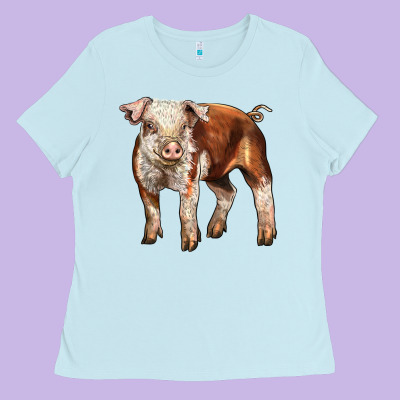 Baby Hereford Pig Ladies Tee Designed By Lillyallendesigns