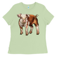 Matcha Baby Hereford Pig Ladies Tee - LillyAllenDesigns