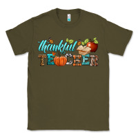 Army Green thankful teacher Classic Tee - BundleAndBundleShop