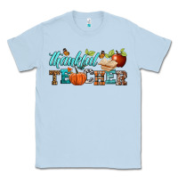 Dusty Blue thankful teacher Classic Tee - BundleAndBundleShop