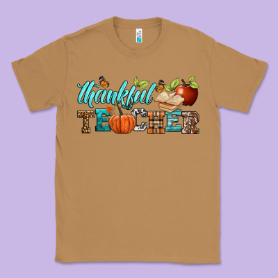Thankful Teacher Classic Tee Designed By Bundleandbundleshop