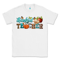 White thankful teacher Classic Tee - BundleAndBundleShop