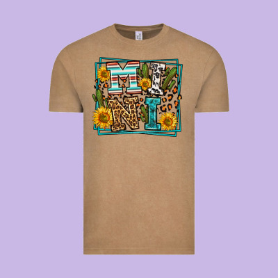Western Leopard Mini Vintage Tee Designed By Lillyallendesigns