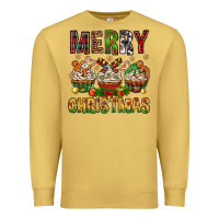 Antique Gold merry christmas with cupcake bbs Premium Sweatshirt - BundleAndBundleShop