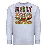 Heather Grey merry christmas with cupcake bbs Premium Sweatshirt - BundleAndBundleShop