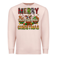 Pale Pink merry christmas with cupcake bbs Premium Sweatshirt - BundleAndBundleShop