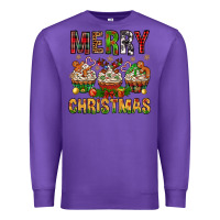 Purple merry christmas with cupcake bbs Premium Sweatshirt - BundleAndBundleShop