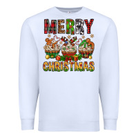 White merry christmas with cupcake bbs Premium Sweatshirt - BundleAndBundleShop