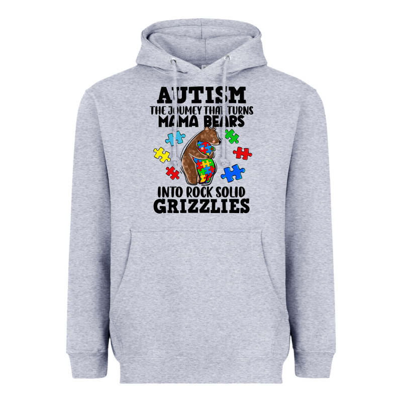 Autism Grizzlies Heavyweight Hoodie by FaDigitalArtStudio | Teevron