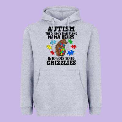 Autism Grizzlies Heavyweight Hoodie Designed By Fadigitalartstudio