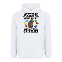 White Autism grizzlies Heavyweight Hoodie - FaDigitalArtStudio