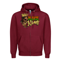 Burgundy Black king Zipper Hoodie - HowdyJamesFarm