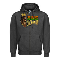 Charcoal Heather Black king Zipper Hoodie - HowdyJamesFarm