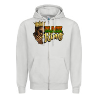 Dove Grey Black king Zipper Hoodie - HowdyJamesFarm