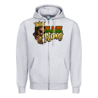 Heather Grey Black king Zipper Hoodie - HowdyJamesFarm