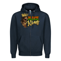 Navy Black king Zipper Hoodie - HowdyJamesFarm