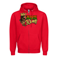 Red Black king Zipper Hoodie - HowdyJamesFarm