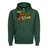 Sports Green Black king Zipper Hoodie - HowdyJamesFarm