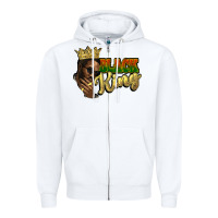White Black king Zipper Hoodie - HowdyJamesFarm