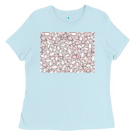 Baby Blue baseball seamless background  (3200x2400px) Ladies Tee - Jasminsmagicworld