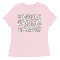 Bubblegum Pink baseball seamless background  (3200x2400px) Ladies Tee - Jasminsmagicworld