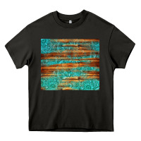 Asphalt turquoise  leather and wooden pattern tumbler Heavy Core Tee - Jasminsmagicworld