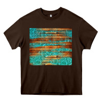 Chocolate Brown turquoise  leather and wooden pattern tumbler Heavy Core Tee - Jasminsmagicworld