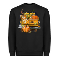 Black Fall Truck Heavyweight Sweatshirt - texasbilliewilder