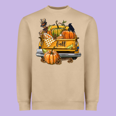 Fall Truck Heavyweight Sweatshirt Designed By Texasbilliewilder