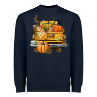 Navy Fall Truck Heavyweight Sweatshirt - texasbilliewilder