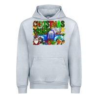 Heather Grey christmas truck Urban Hoodie - SublimationCraftShop
