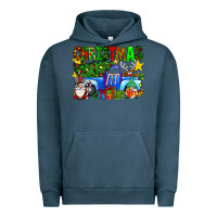 Pigment Midnight Navy christmas truck Urban Hoodie - SublimationCraftShop
