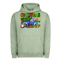 Pigment Oil Green christmas truck Urban Hoodie - SublimationCraftShop