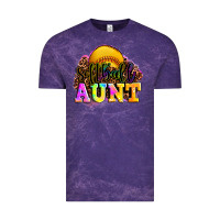 Cloud Purple softball aunt Vintage Tee - LillyAllenDesigns
