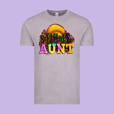 Softball Aunt Vintage Tee Designed By Lillyallendesigns