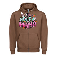 Chestnut One hoppy mama Easter Day Zipper Hoodie - CowGirlArtShop
