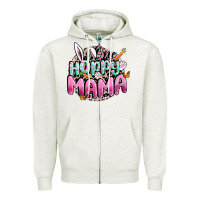 Oatmeal Heather One hoppy mama Easter Day Zipper Hoodie - CowGirlArtShop