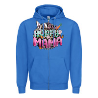 True Royal One hoppy mama Easter Day Zipper Hoodie - CowGirlArtShop