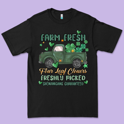 Farm Fresh Four Leaf Clovers Premium Tee Designed By Maliassmallbusiness