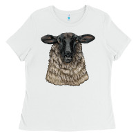 White Suffolk Sheep Head Ladies Tee - LillyAllenDesigns