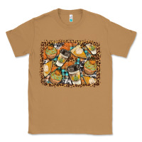 Toasted Coconut autumn distressed background Classic Tee - BundleAndBundleShop