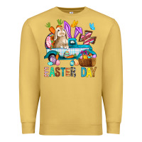 Antique Gold Easter Day With Truck Premium Sweatshirt - BundleAndBundleShop
