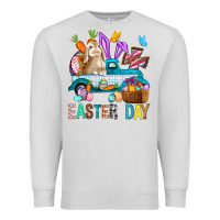 Dove Grey Easter Day With Truck Premium Sweatshirt - BundleAndBundleShop