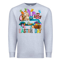 Heather Grey Easter Day With Truck Premium Sweatshirt - BundleAndBundleShop