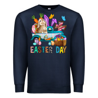 Navy Easter Day With Truck Premium Sweatshirt - BundleAndBundleShop