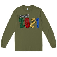 Army Green Happy 2021 Long Sleeve Tee - Bettercallsaul