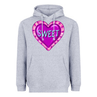 Heather Grey valentine's day hearts Heavyweight Hoodie - FaDigitalArtStudio