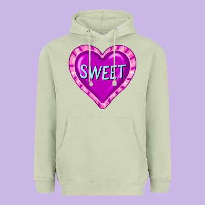 Valentine's Day Hearts Heavyweight Hoodie Designed By Fadigitalartstudio